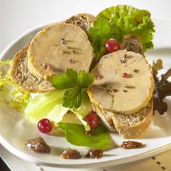 Foie gras de canard entier, barquette 190 gr, mi-cuit